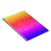 Rainbow-Glitzer-Notebook Notizblock (Rechte Seite)