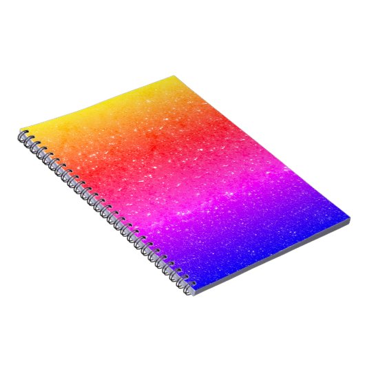 Rainbow-Glitzer-Notebook Notizblock (Rechte Seite)
