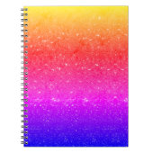 Rainbow-Glitzer-Notebook Notizblock (Vorderseite)