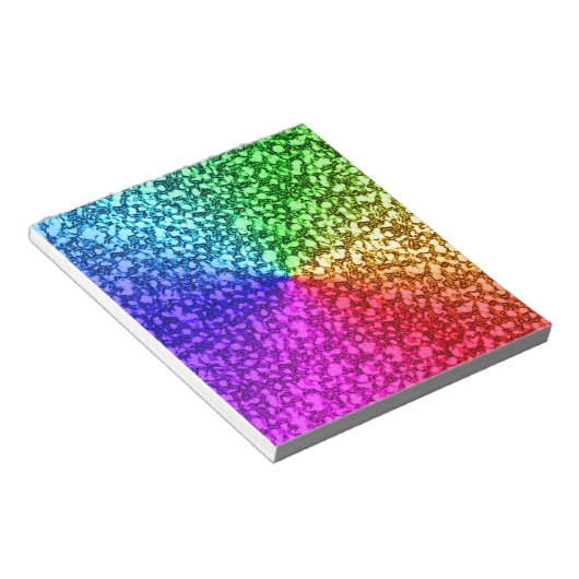 RAINBOW-GLITZER NOTIZBLOCK (angewinkelt)