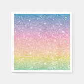 Rainbow Glitzer Ombre Serviette (Vorderseite)