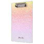 Rainbow Glitzer Ombre Sparkle Glam Klemmbrett (Links)