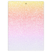 Rainbow Glitzer Ombre Sparkle Glam Klemmbrett (Rückseite)