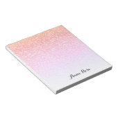Rainbow Glitzer Ombre Sparkle Glam Notepad Notizblock (angewinkelt)