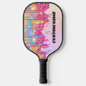 Rainbow-Glitzer-Paddel Pickleball Schläger (Vorderseite)