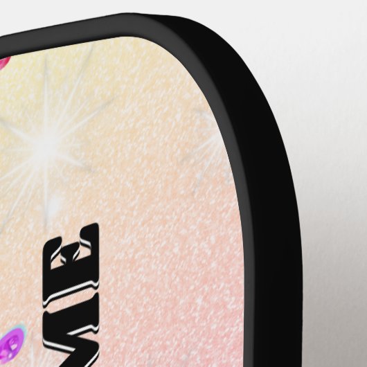 Rainbow-Glitzer-Paddel Pickleball Schläger (Linke Seite)