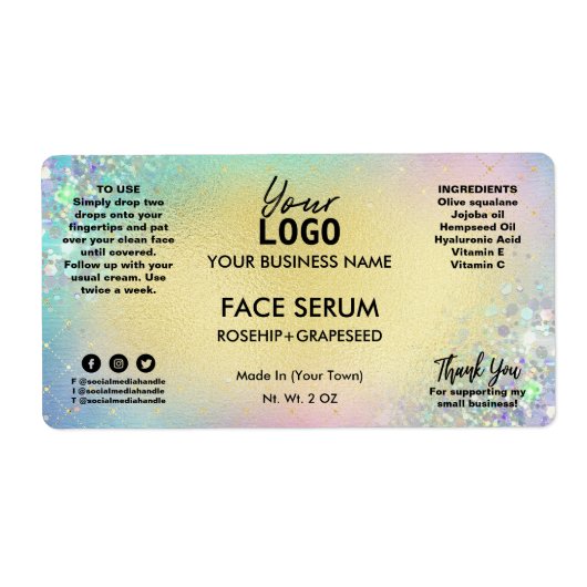 Rainbow Glitzer Pastel Face Serum (Vorne)