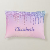 Rainbow Glitzer Personalisiert Dekokissen (Rückseite)