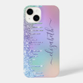 Rainbow Glitzer Personalisiert iPhone Hülle (Rückseite)