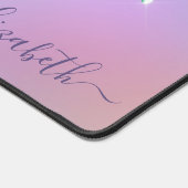 Rainbow Glitzer Personalisiert Schreibtischunterlage (Ecke)