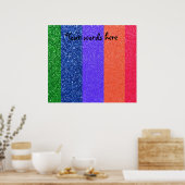 Rainbow Glitzer Poster (Küche)