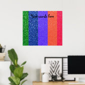 Rainbow Glitzer Poster (Heimbüro)