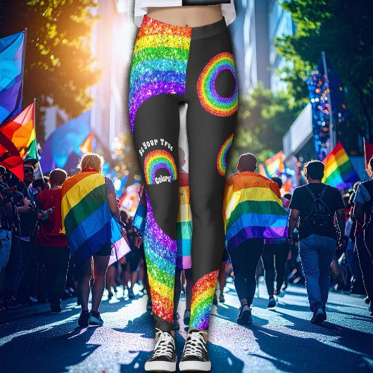 Rainbow Glitzer Pride LGBT Ihre wahren Farben Leggings