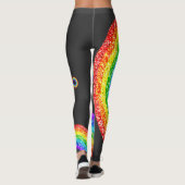 Rainbow Glitzer Pride LGBT Ihre wahren Farben Leggings (Rückseite)