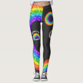 Rainbow Glitzer Pride LGBT Ihre wahren Farben Leggings (Vorderseite)