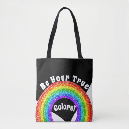 Rainbow Glitzer Pride LGBT Ihre wahren Farben Tasche