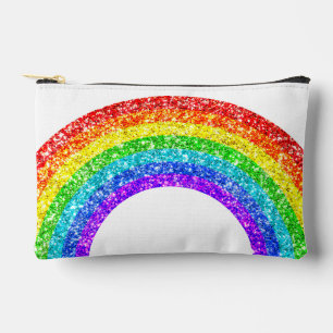Rainbow Glitzer Pride LGBT weiß und schwarz Zubehörtasche