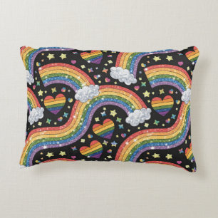 Rainbow Glitzer Pride LGBTQ+ Dekokissen