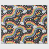 Rainbow Glitzer Pride | LGBTQ+ Geschenkpapier (Flach)