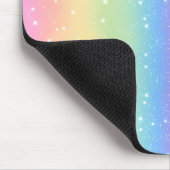 Rainbow-Glitzer Rosa Gelb Blau Mousepad (Ecke)