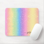 Rainbow-Glitzer Rosa Gelb Blau Mousepad (Mit Mouse)