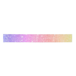 Rainbow Glitzer Satin Ribbon Satinband