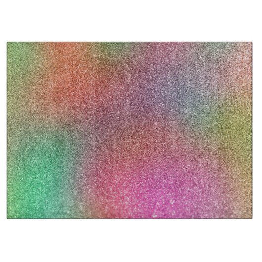 Rainbow-Glitzer Schneidebrett (Vorderseite)