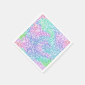 Rainbow-Glitzer Serviette (Ecke)