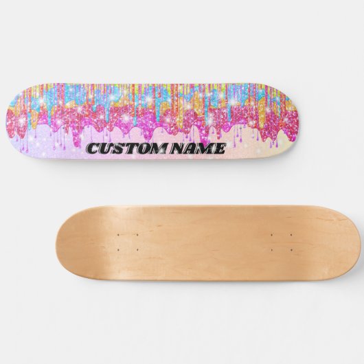 Rainbow Glitzer Skateboard (Horizontal)