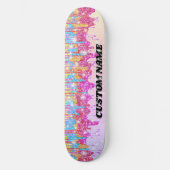 Rainbow Glitzer Skateboard (Vorderseite)