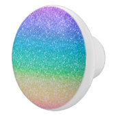 Rainbow Glitzer Sparkle Glamour Girls Hübsch Keramikknauf (Rechts)