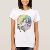 Rainbow Glitzer Sparkle Horse Magisches Einhorn T-Shirt (Vorderseite)