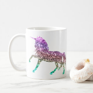 Rainbow Glitzer Sparkle Unicorn Iridescent Tasse