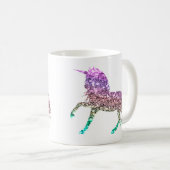 Rainbow Glitzer Sparkle Unicorn Iridescent Tasse (VorderseiteRechts)