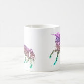 Rainbow Glitzer Sparkle Unicorn Iridescent Tasse (Mittel)