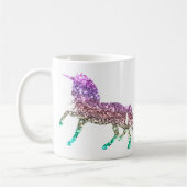 Rainbow Glitzer Sparkle Unicorn Iridescent Tasse (Links)