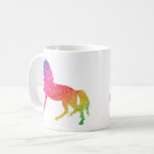 Rainbow Glitzer Sparkle Unicorn Tasse (Vorderseite Links)