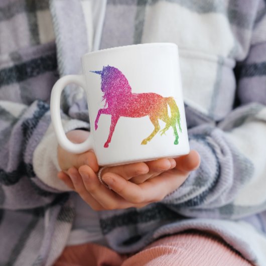 Rainbow Glitzer Sparkle Unicorn Tasse