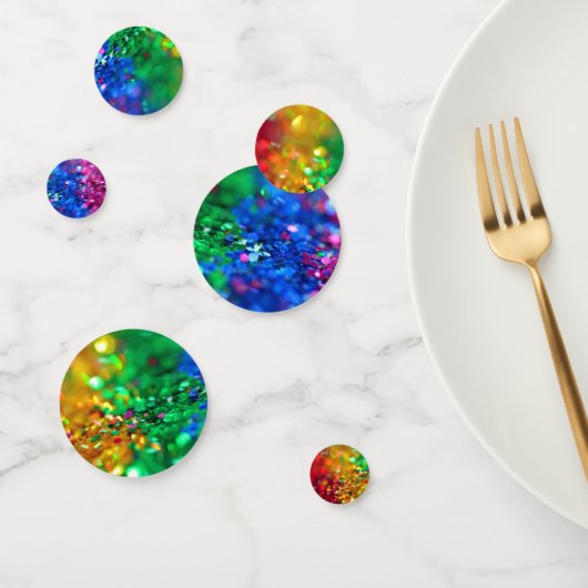 Rainbow Glitzer Table Scatter Festivals Party Konfetti (Gruppe)