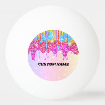 Rainbow Glitzer Tischtennisball