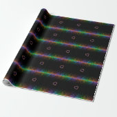 Rainbow Glitzer Trippy Hippie Pride Heart Geschenkpapier (Ungerollt)