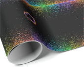 Rainbow Glitzer Trippy Hippie Pride Heart Geschenkpapier (Rolleneckpunkt)