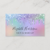 Rainbow Glitzer Tropfen Beauty Visitenkarte (Vorderseite)