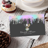 Rainbow Glitzer Tropfens Bäckereihandwerkzeuge Visitenkarte