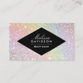 Rainbow Glitzer und Glamour Beauty Visitenkarte