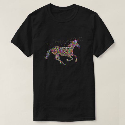 Rainbow Glitzer Unicorn Shirt Essential (Design vorne)