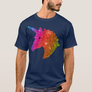 Rainbow Glitzer Unicorn T-Shirt