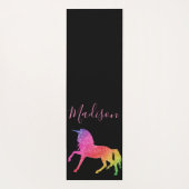 Rainbow Glitzer Unicorn Yoga Mat Personalisiert Yogamatte (Rückseite)
