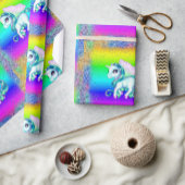 Rainbow Glitzer Unicorns Geschenkpapier