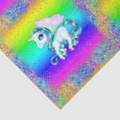 Rainbow Glitzer Unicorns Seidenpapier (Detail)